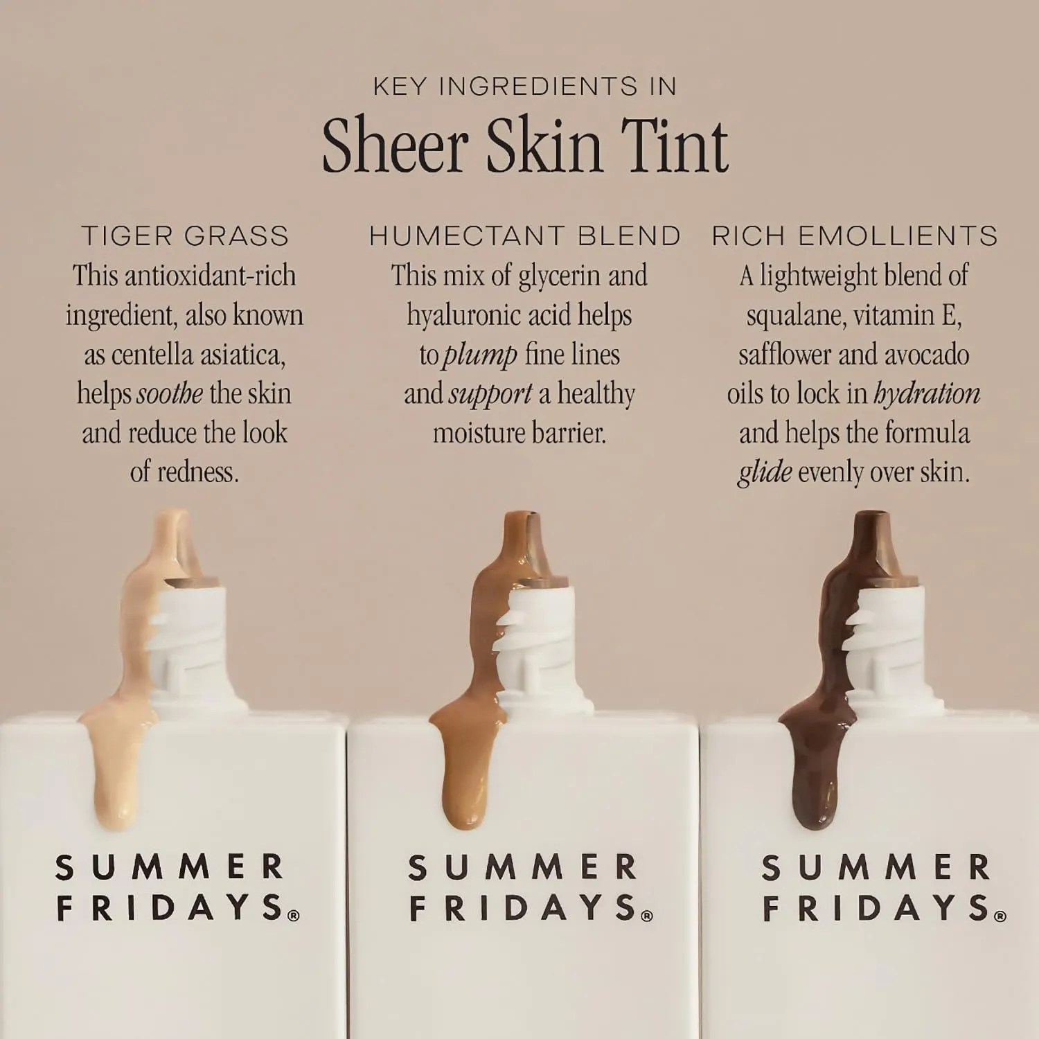 Summer Fridays Sheer Skin Tint - Skin Tint with Hyaluronic Acid - Helps Diminish Uneven Skin Tone - Sheer to Light Coverage - Shade 5 - Medium with Warm Neutral Undertones (1 Fl Oz)