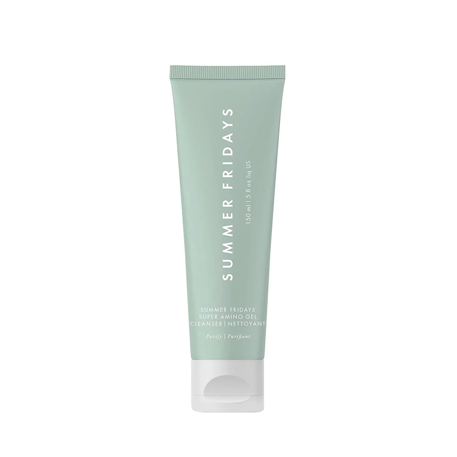 Summer Fridays Super Amino Gel Cleanser - Gentle Face Cleanser   Makeup Remover - Helps to Calm Irritation, Balance pH, Nourish Skin   Restore Moisture (5 Fl Oz)