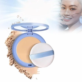 Summer Oil Control Matte Perfections Pressed Powder, Oil Control Face Powder, Waterproof Setting Powder Makeup, Waterproof Long Lasting Finishing Powder (02#-Natural beige)
