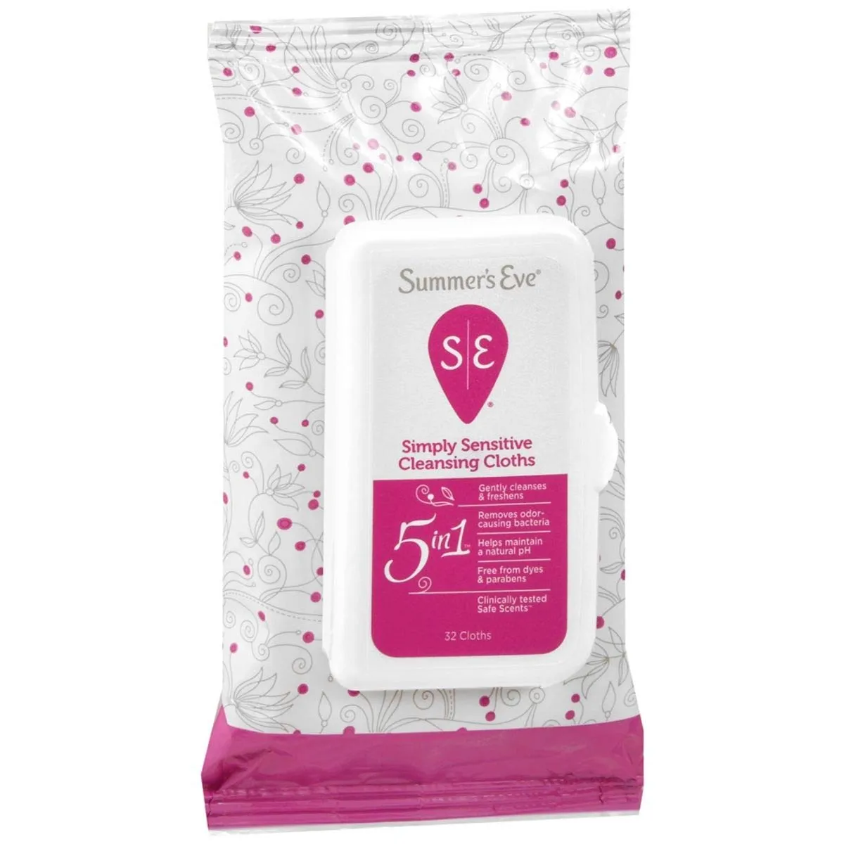 Summers Eve Feminine Cleansing Cloths, Sensitive Skin - 32 Each, 3 Pack