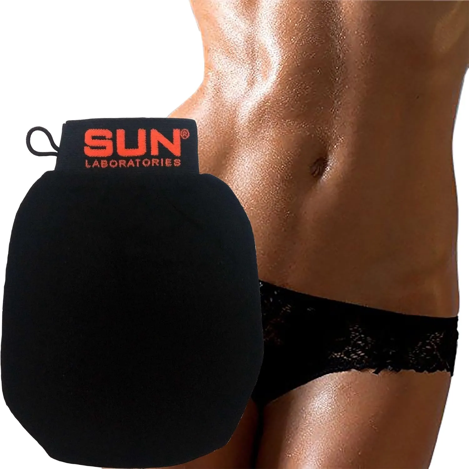 Sun Laboratories Exfoliating Mitt - Body Exfoliator Glove, Body Scrub, Body Scrubber - Deep Exfoliating Gloves for Dead Skin Removal, Self Tan Eraser, Pre Tan Exfoliator
