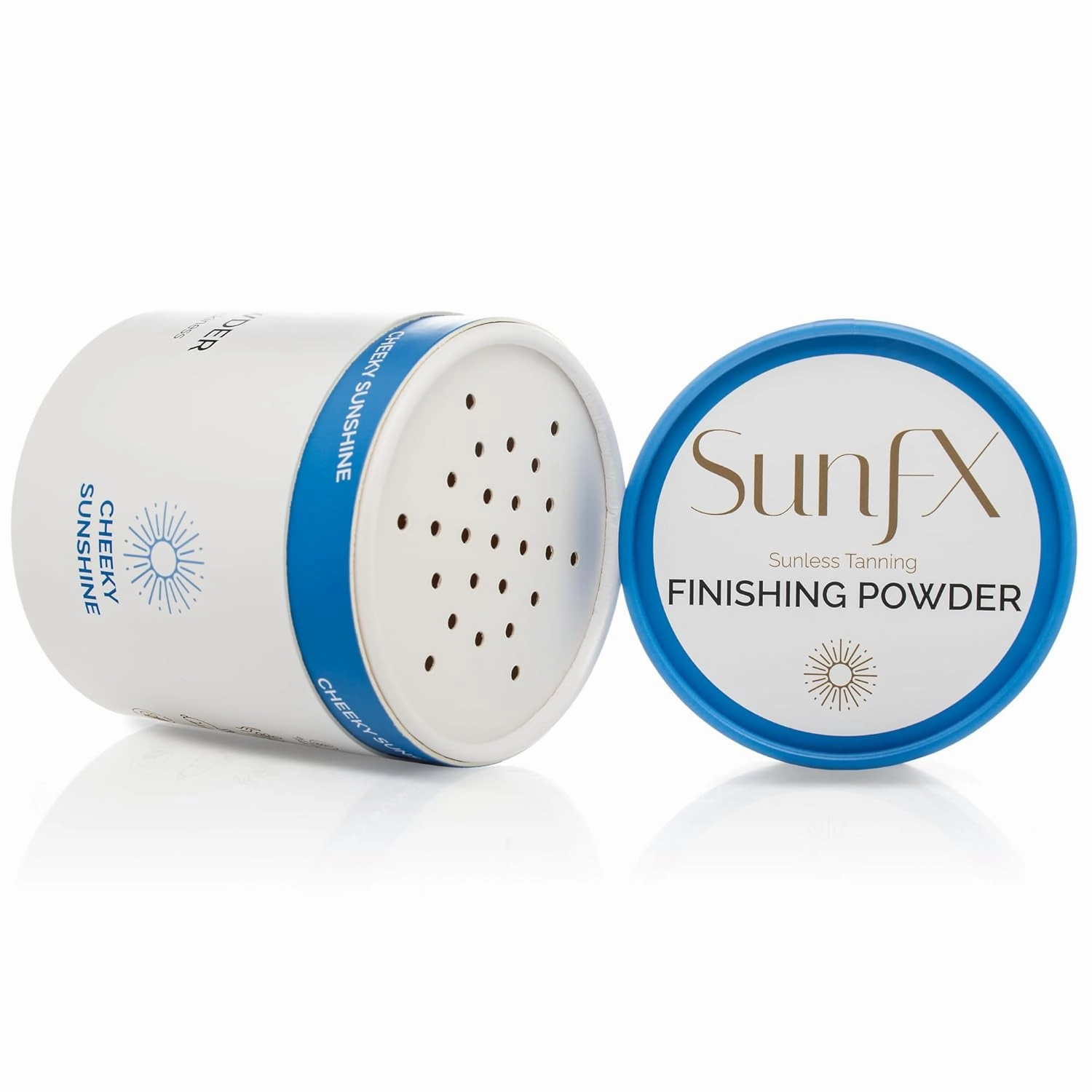 SunFX Post Spray Tan Translucent Finishing Powder | Talc Free | Sunless Tanning Setting Powder | Shimmer | Cheeky Sunshine 4.00 Ounce (Pack of 1)