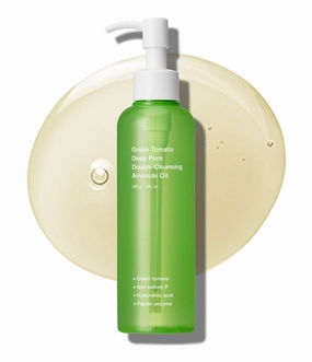 SUNGBOON EDITOR Green Tomato Double Cleansing Ampoule Oil | Makeup remover, Blackhead Removal | Exfoliating Face Wash for Women | Pore Minimizer for Face | Korean Skin Care | 7.05 oz. (200g)