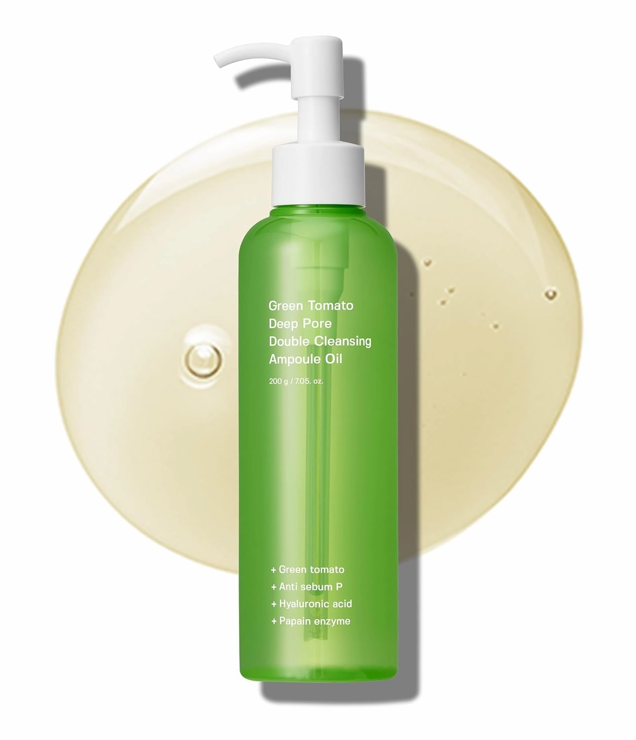 SUNGBOON EDITOR Green Tomato Double Cleansing Ampoule Oil | Makeup remover, Blackhead Removal | Exfoliating Face Wash for Women | Pore Minimizer for Face | Korean Skin Care | 7.05 oz. (200g)