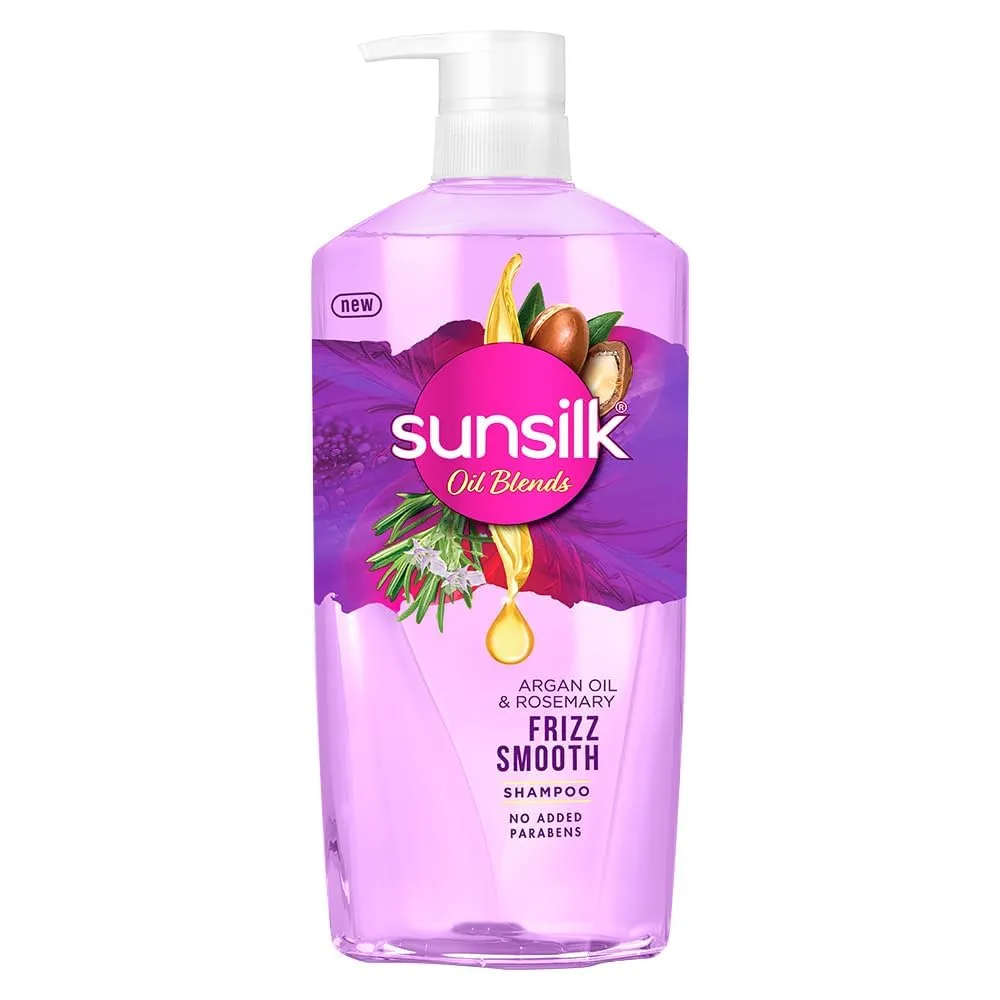 S.U.N.S.I.L.K. Argan Oil & Rosemary Shampoo | for Frizzy Hair | with No Parabens | 700 ML