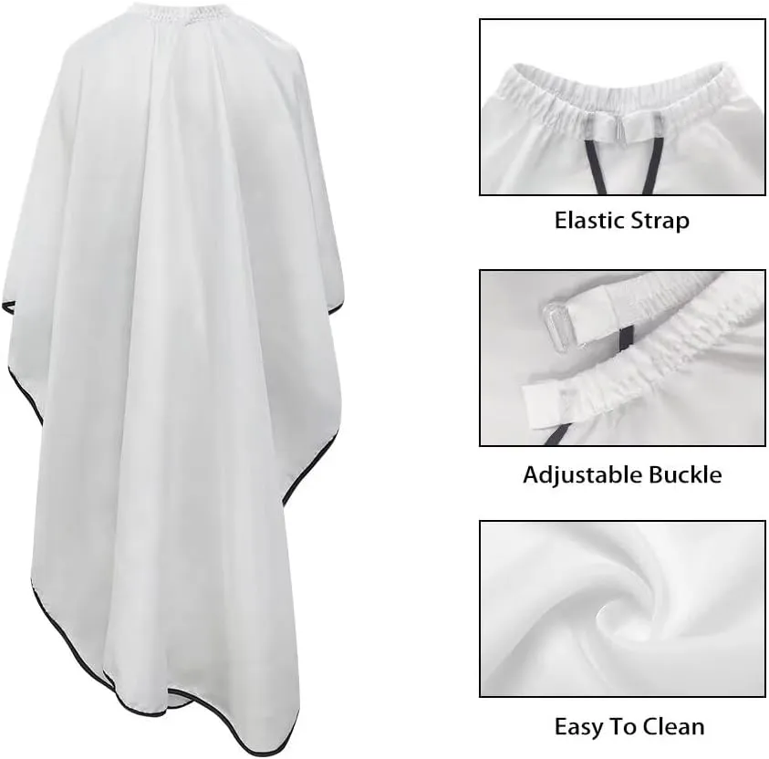 Suobstales Blue Marble Print Waterproof Hair Salon Cape Professional Barber Cape with Adjustable Snap Closure Hair Cutting Cape for Adults Water Resistant Hairdressing Cape 56.7" x 66.9"