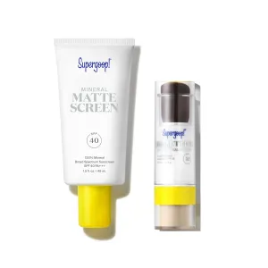Supergoop! Mineral Mattescreen SPF 40 (45 mL)   (Re) setting 100% Mineral Powder, Translucent (0.15 oz)