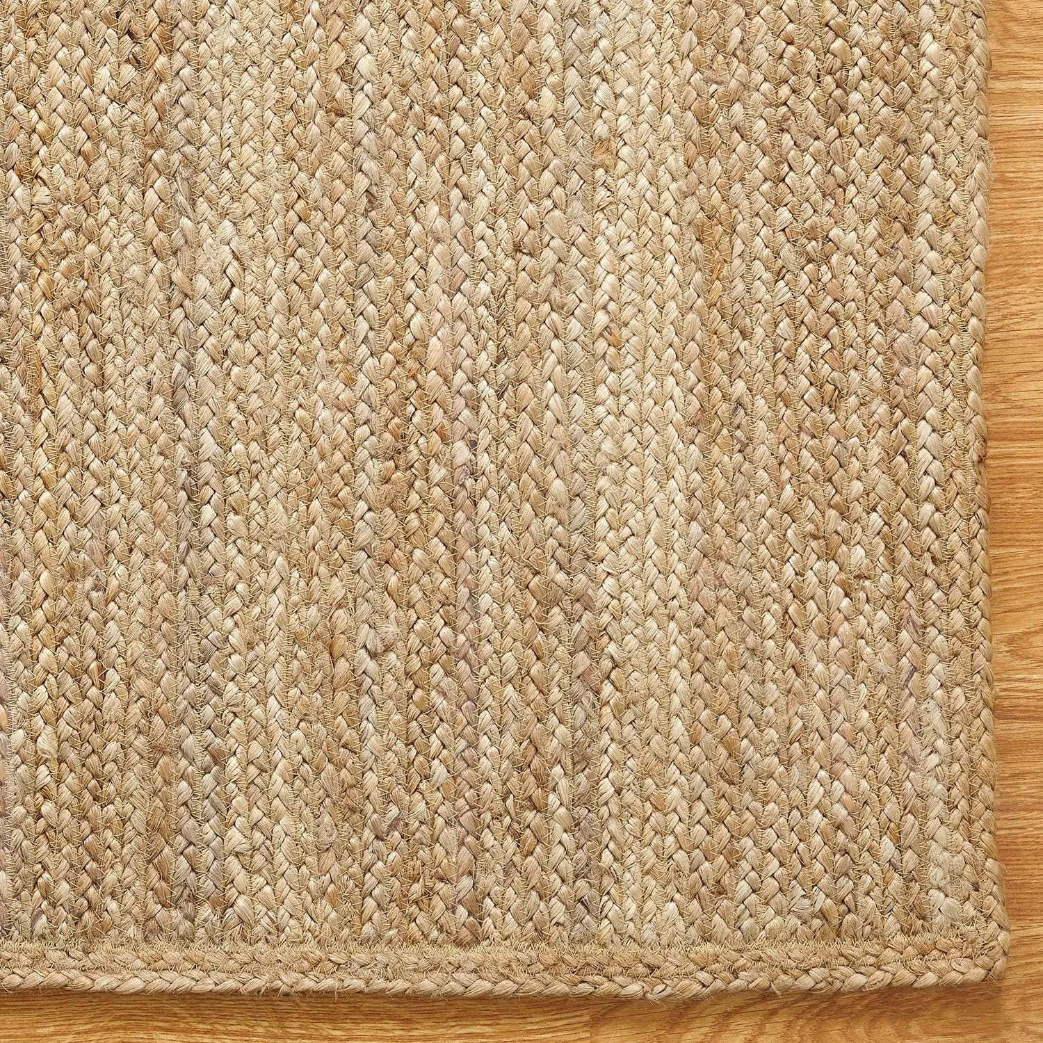 Superior Braided Jute Handwoven Indoor Runner Rug, Floor Decor for Hallway, Living Room, Dining Room, Bedroom, Office, Dorm, Kitchen, Entry, Hand-Woven Modern Farmhouse Rugs, 2' 6" x 8', Natural Tan