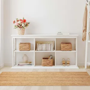 Superior Braided Jute Handwoven Indoor Runner Rug, Floor Decor for Hallway, Living Room, Dining Room, Bedroom, Office, Dorm, Kitchen, Entry, Hand-Woven Modern Farmhouse Rugs, 2' 6" x 8', Natural Tan