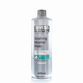 Sw...iss/Image Essential Care Soothing Micellar Water 400 ml | Removes Makeup And Cleanses & Soothes Skin | Micellar Water Makeup Remover For Face, Eyes and Lips | Non-greasy | For Daily use