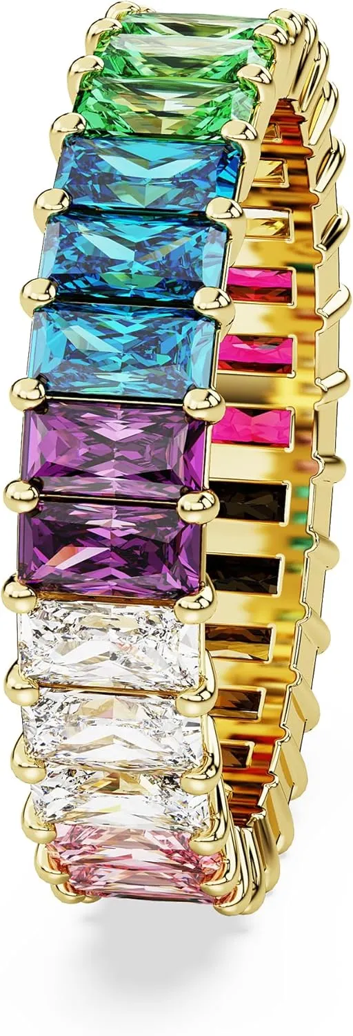 Swarovski Matrix Crystal Ring Collection, Pink Crystal, Rose Gold-Tone Finish