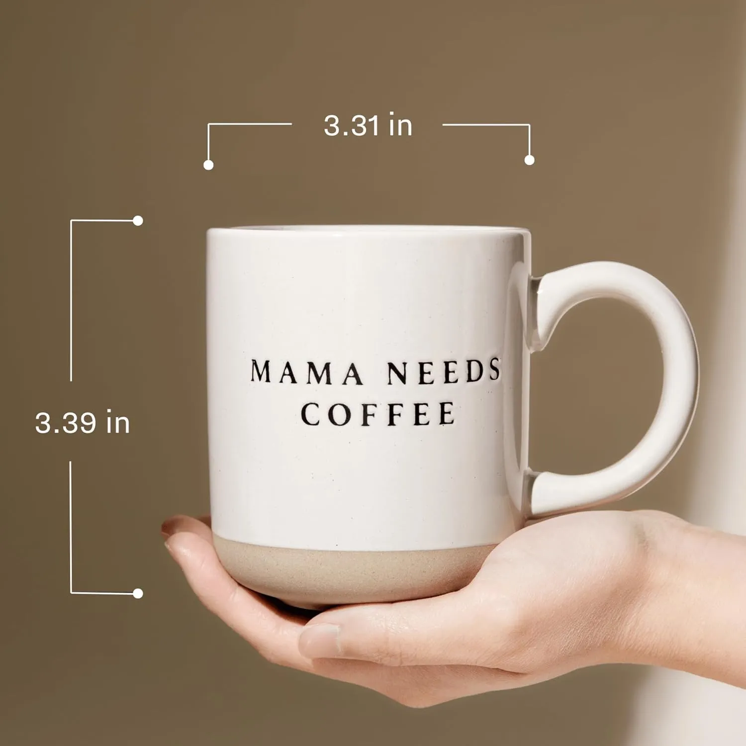 Sweet Water Decor Green Floral Stoneware Coffee Mugs - 14oz Cute Coffee Mugs for Hot & Cold Drinks - Dishwasher & Microwave Safe - Spring Home Decor and Gift - Ideal Tea & Espresso Mugs