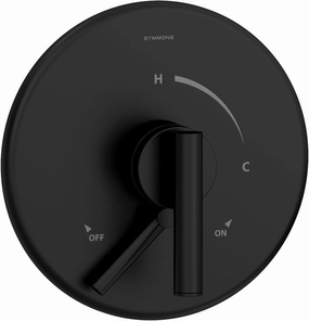 Symmons S-3500-CYL-B-MB-TRM Dia Shower Valve Trim in Matte Black (Valve Not Included)
