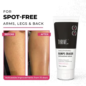 TA Bumps Smoothening Eraser Exfoliating Scrub | For Rough & Bumpy skin - with Spirulina, Glycolic acid and Lactic acid | for both Men & Women - All Skin Types - Propylparaben Free - (100ml)