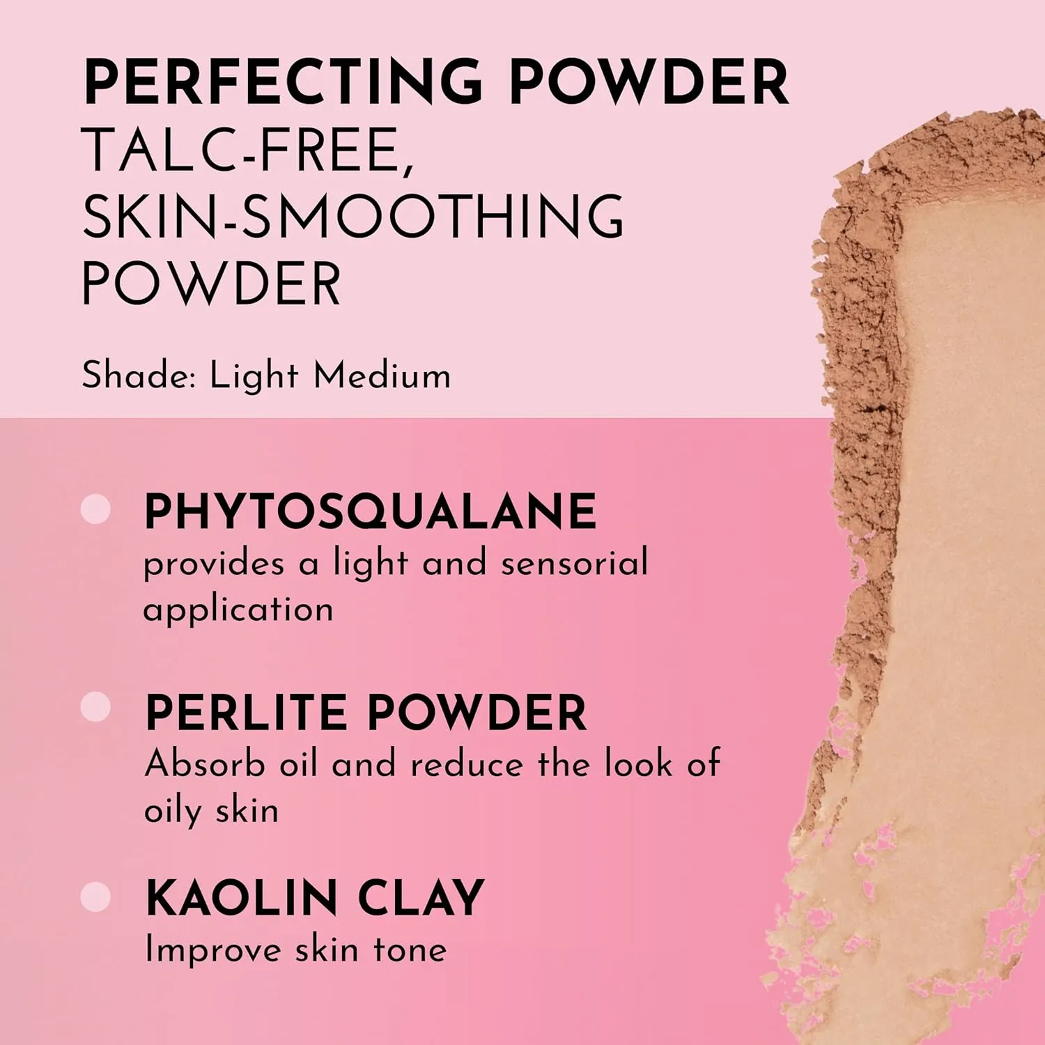 Talc Free Skin Smoothing Powder, Light Medium, Tan, 0.34 Ounce (Pack of 1)