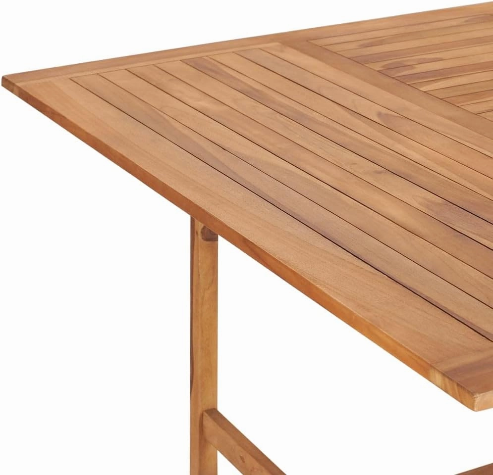 Teak Wood Outdoor Table for Dining, Camping, Picnic, Kitchen - 59.1"x59.1"x29.9" - Durable Furniture, Side Tables