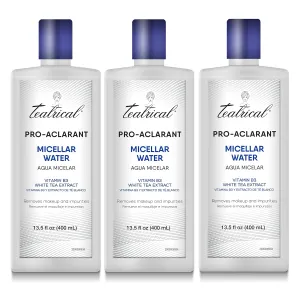 TEATRICAL Pro-Aclarant Micellar Water Cleanser & Makeup Remover, 13.5 Ounce (Pack of 3)