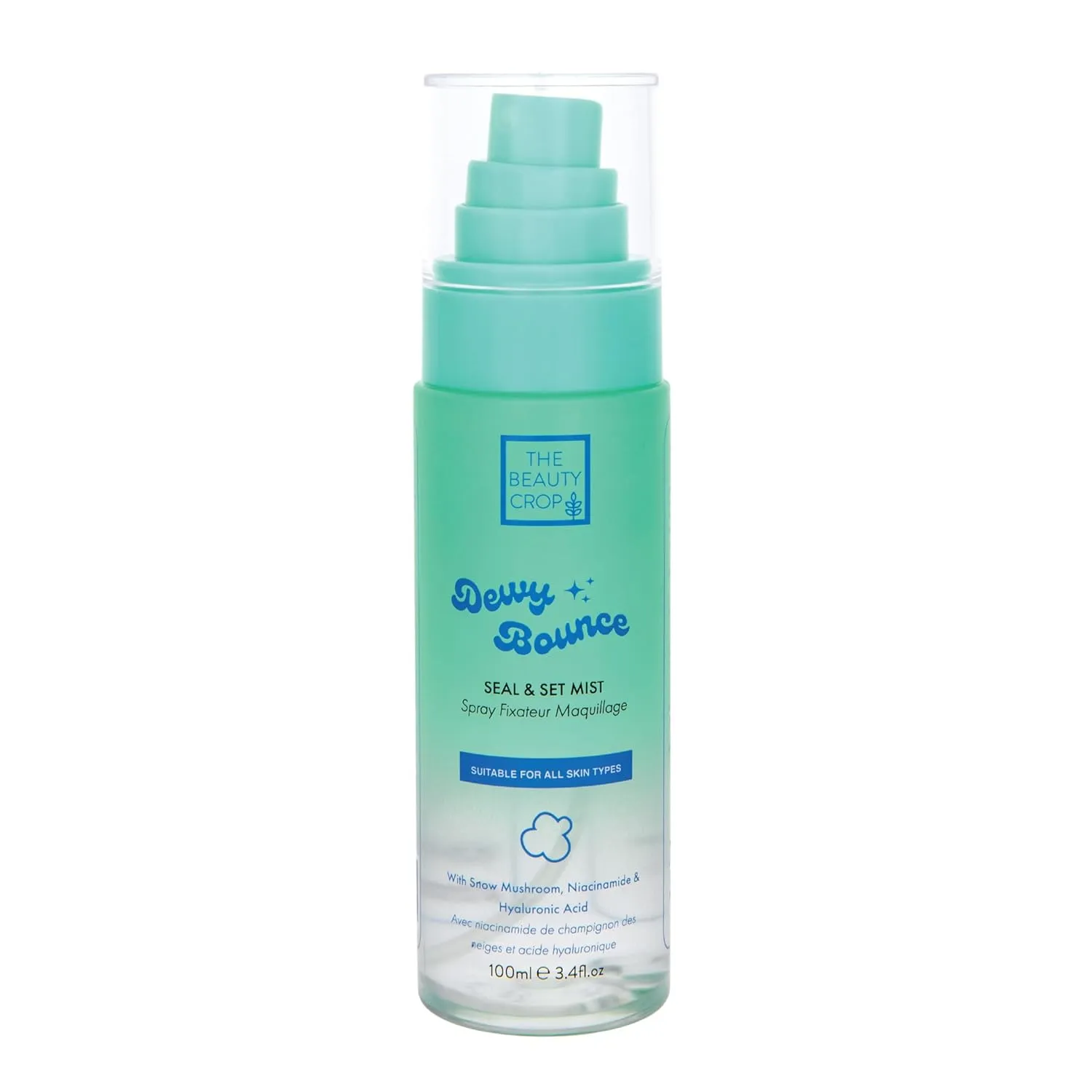 The Beauty Crop Dewy Bounce Seal & Set Mist - Hydrating Setting Spray for Radiant Glow - 100 ml