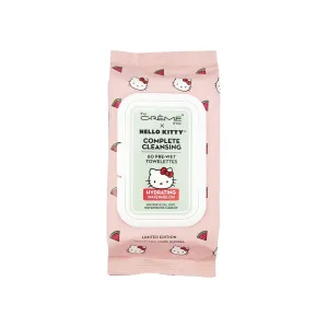 The Crème Shop Hello Kitty Complete Cleansing Wipes, Hydrating Watermelon Facial Cleanser Wipes, Korean Face Wipes