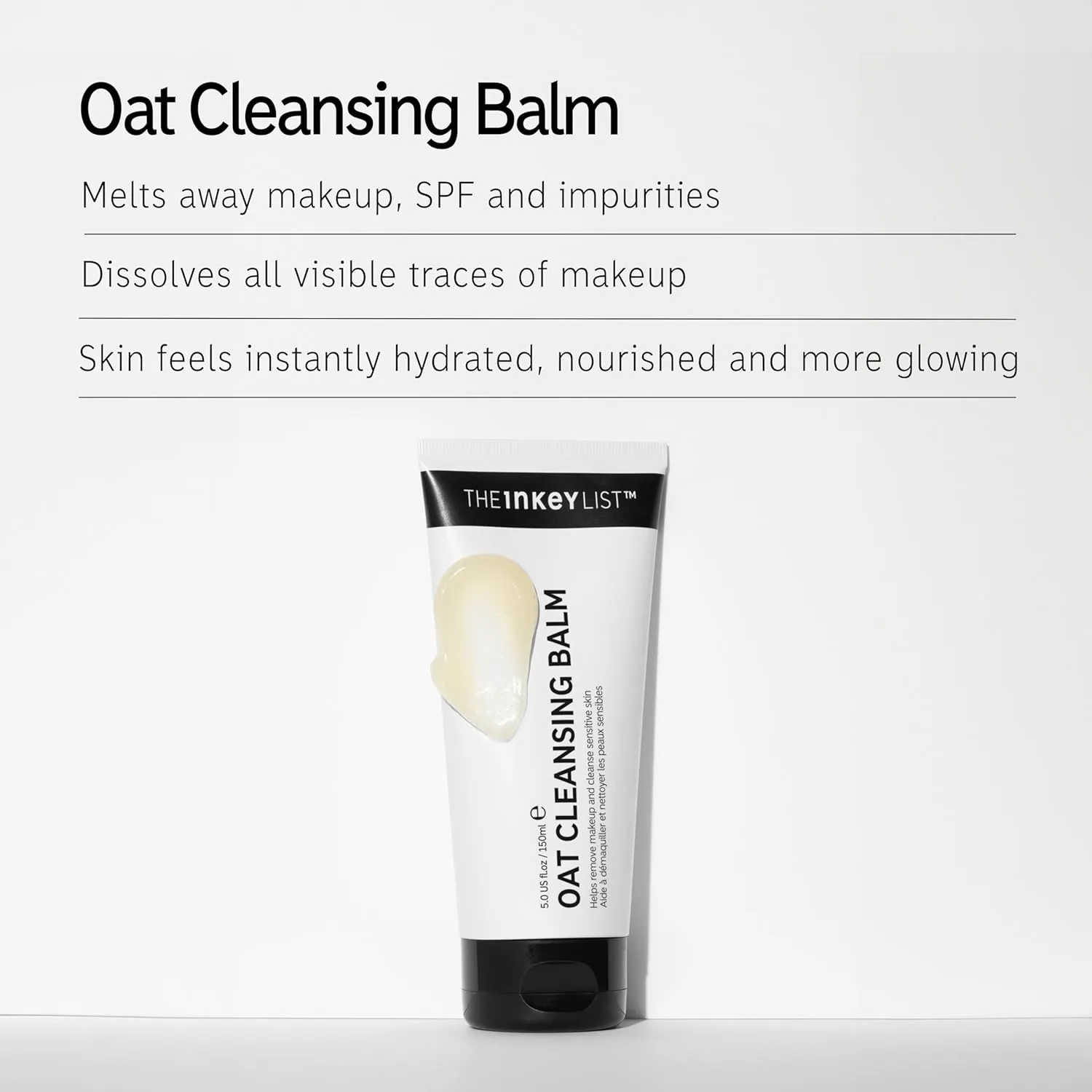 The INKEY List Oat Cleansing Balm Duo, Rich Balm Removes Makeup and Impurities, Reduces Redness, 5.0 fl oz (2 Pack)