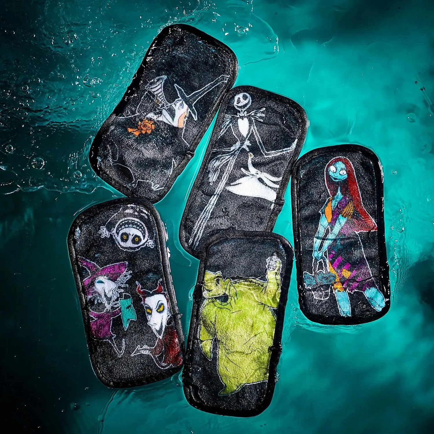 The Original MakeUp Eraser Mini PRO 5pk, Erase All Makeup With Just Water, Including Waterproof Mascara, Eyeliner, Foundation, Lipstick, Sunscreen, and More! Nightmare Before Christmas, 5ct.