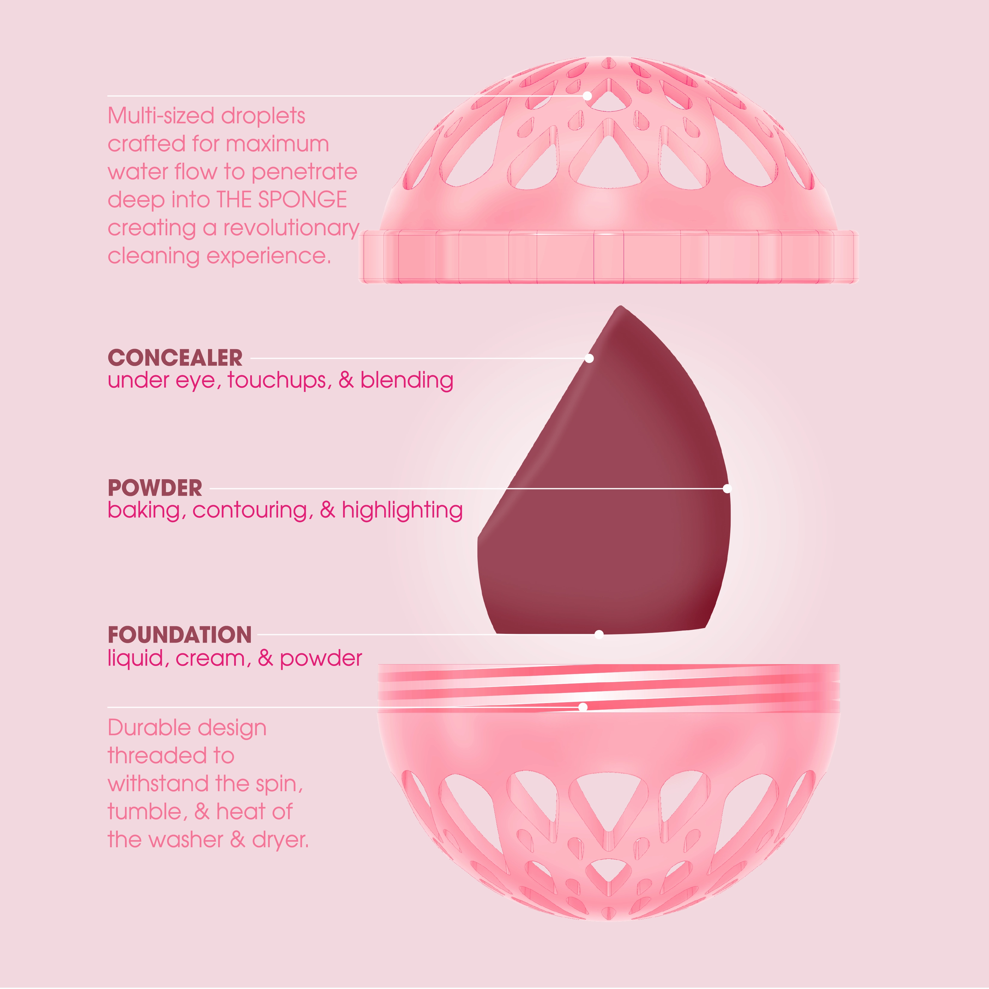 The Sponge Machine Washable MakeUp Blender