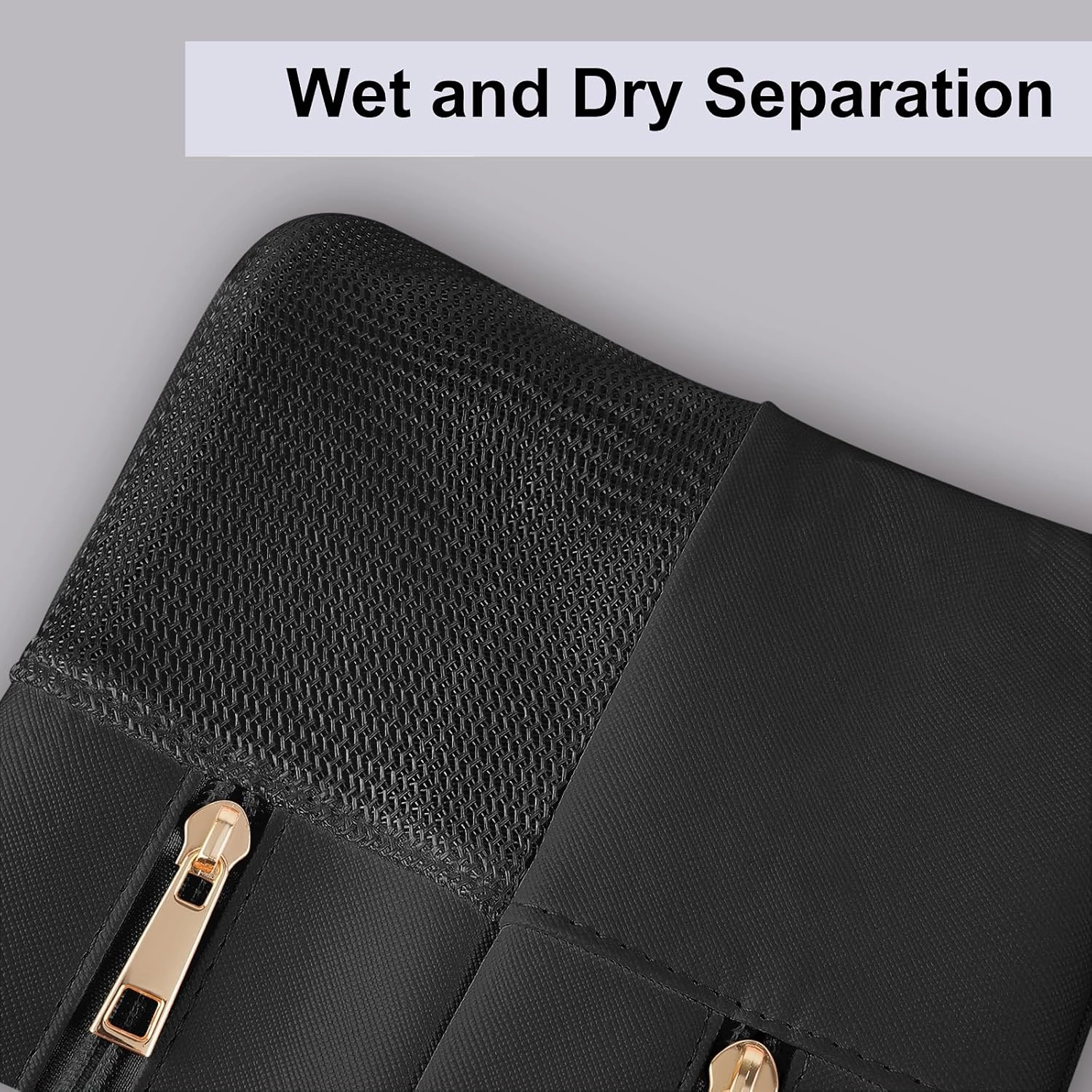 Toiletry Bag for Women Men, Translucent Dry-wet Separation Toiletries Bag Makeup Bag Travel Bag for Toiletries, Cosmetics, Travel Essentials, Toiletry Bags for Women Traveling (Black)