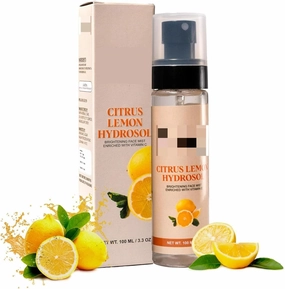 Toner Face Mist Spray | Lemon Hydrosol for Hydration, Glow, Acne Control | Refreshing Summer Spray, Makeup Setting & Pore-Tightening | All Skin Type