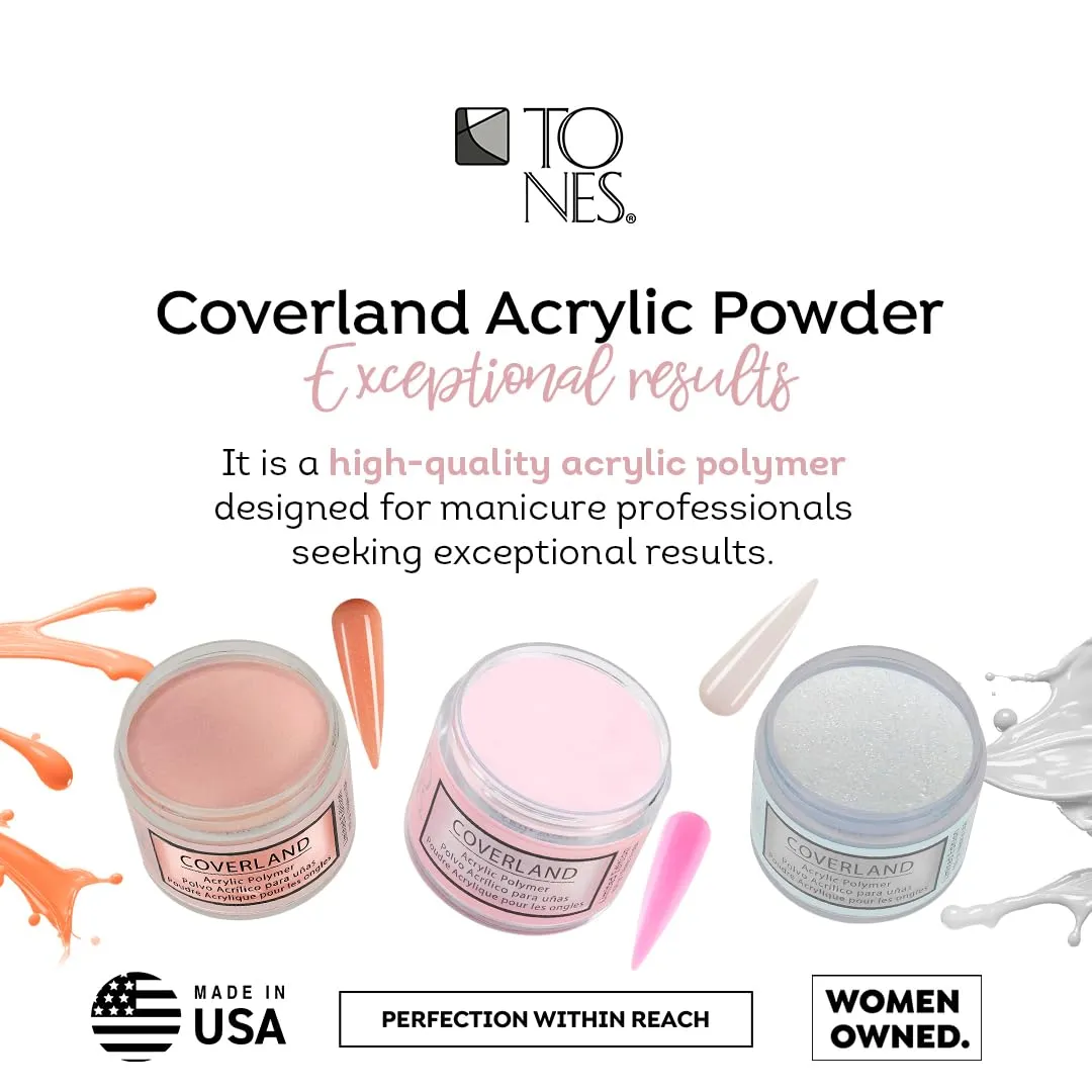 Tones Coverland Acrylic Powder 'Dream House' - Limited Edition for Nail Design, Sculpting, and Masking Nail Bed Imperfections - Professional Supplies - 1.5 Oz