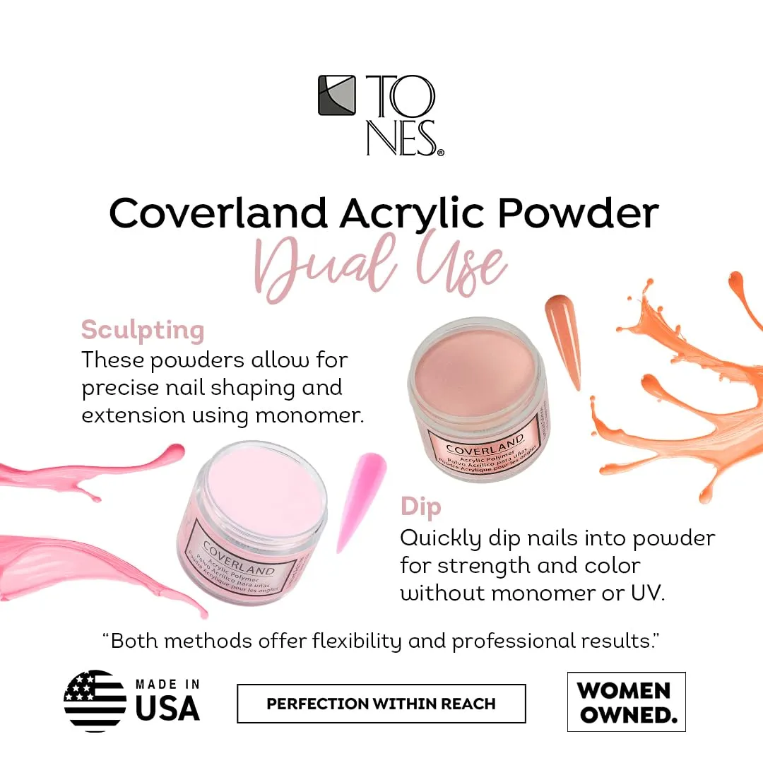 Tones Coverland Acrylic Powder 'Dream House' - Limited Edition for Nail Design, Sculpting, and Masking Nail Bed Imperfections - Professional Supplies - 1.5 Oz