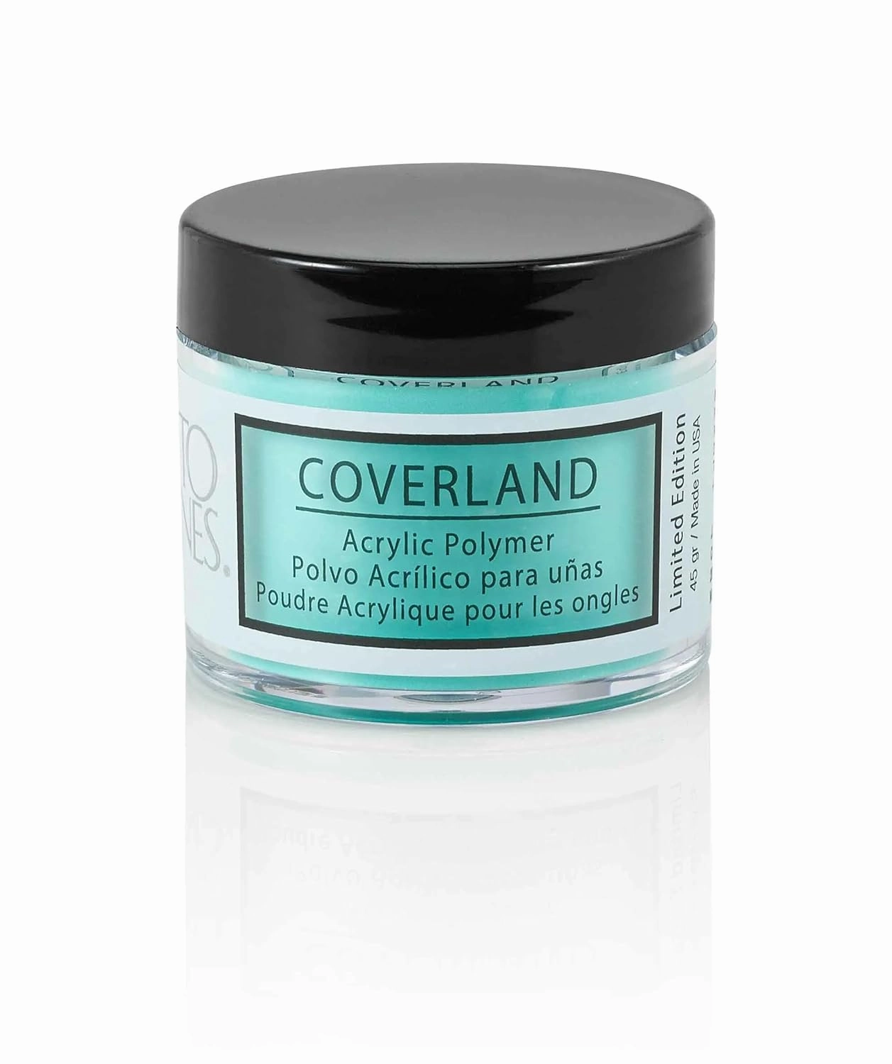 Tones Coverland Acrylic Nail Powder "Teal" - Limited Edition Acrylic Powder for Nail Design, Sculpting, and Masking Nail Bed Imperfections - Professional Acrylic Nail Supplies - (1.5 Oz)