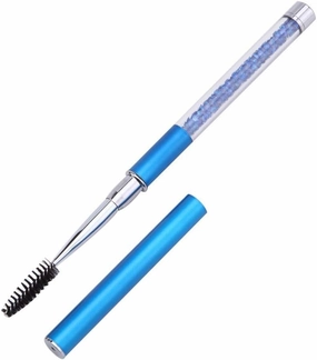 Tool Pen Reusable Spooler Mascara Eyelash Cosmetic Makeup Brush Wand Applicator Brush(Blue)
