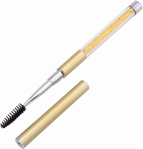 Tool Pen Reusable Spooler Mascara Eyelash Cosmetic Makeup Brush Wand Applicator Brush(Yellow)