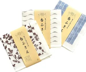 TRANPARAN Eco-frirendly Dish Cloths/Table Cloths/Dish Towel/Kitchen Towel/Tea Ceremony/12×12" Consist of 7 Layers Set of Three Made in Japan (Kusabana, Herring Bones, Dish Wash)