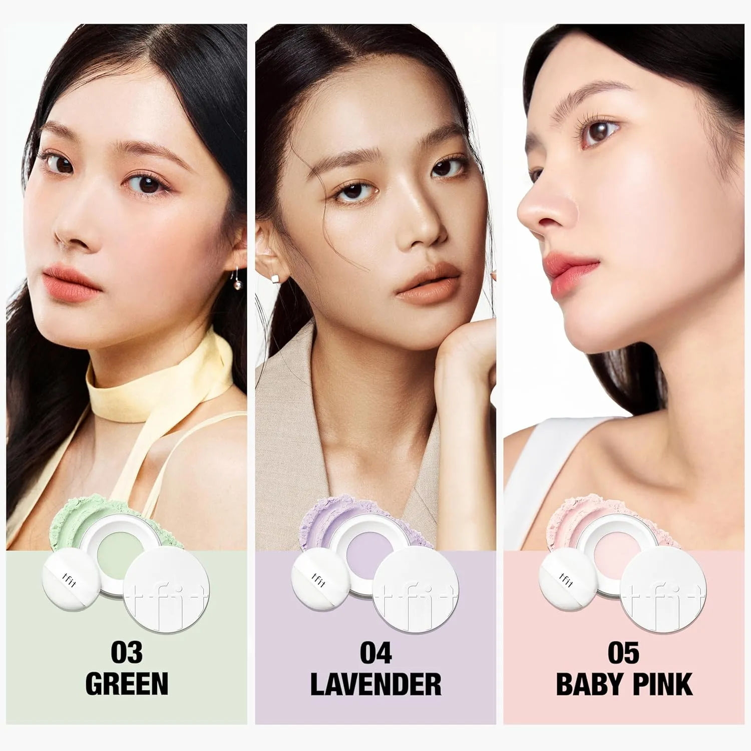Translucent Set Finishing Powder - Sebum Control Face Loose Powder, Matte & Silky Finish, Lightweight, Long-lasting, Korean Makeup, 0.24 Oz. (04 Lavender, 0.24 Oz.)