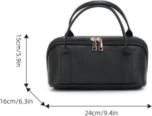 Transparent cosmetic bag, travel cosmetic bag makeup bag organizer makeup travel bag (black)