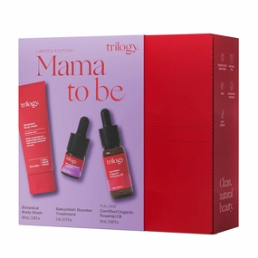 Trilogy Mama To Be Gift Set, with Botanical Body Wash, Bakuchiol  Booster Treatment, Certified Organic Rosehip Oil