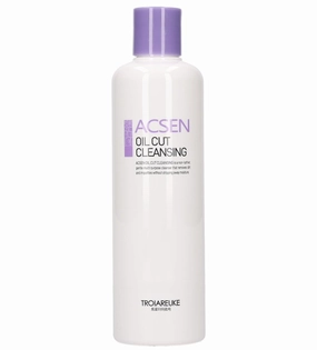 TROIAREUKE ACSEN Oil Cut Cleansing (10.14 Fl. Oz.), Oil-free, Hypersensitivity, Acne-prone and sensitive skin, Damaged skin, Oily skin, Cleansing gel, Sebum balancing, Make-up remover, Facial cleanser