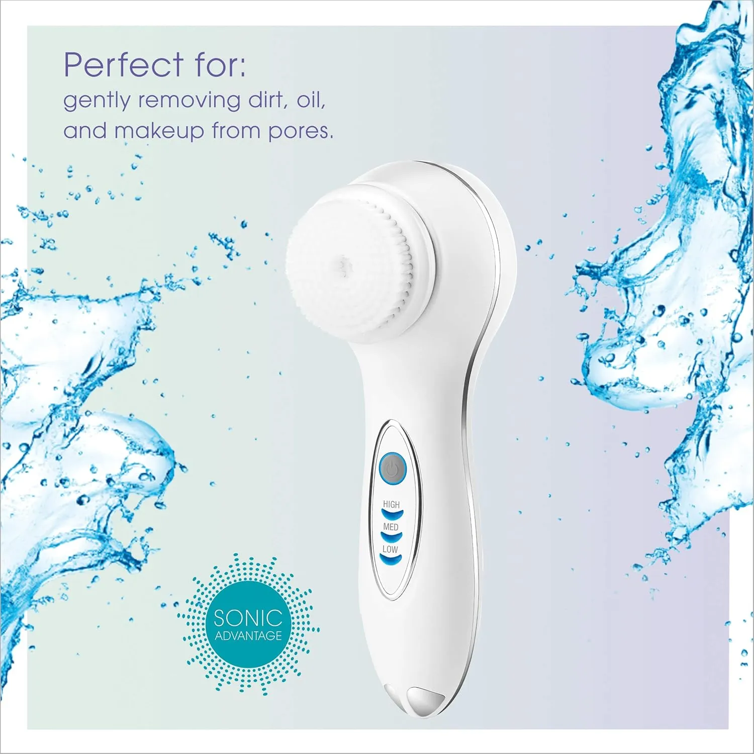 True Glow by Conair Facial Brush - Waterproof   Rechargeable
