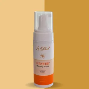 Turmeric Cleansing Mousse Soothing Clear Calming Facial Cleanser, Gentle Face Wash for Acne-Prone Skin, Paraben-Free, Oil-Free, Not Tested on Animals, 5 fl. oz