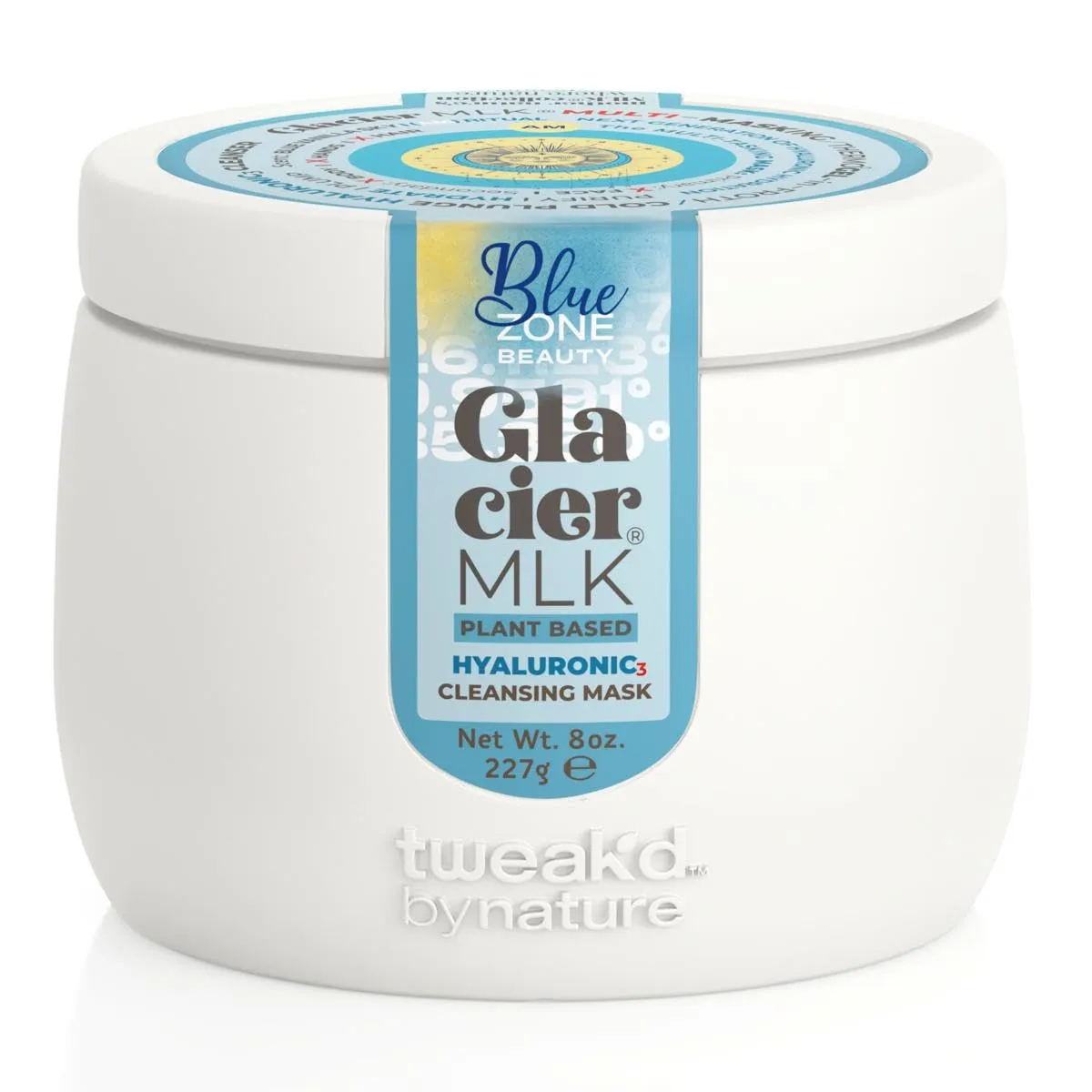 Tweak'd by Nature Blue Vanilla Sky Face Mask, 8 oz, Blue Zone Cleansing Treatment