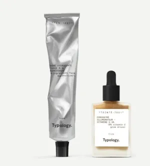 Typology Instant Radiance Duo - Glow Drops & 9-Ingredient Moisturizer   Complimentary Sheet Masque