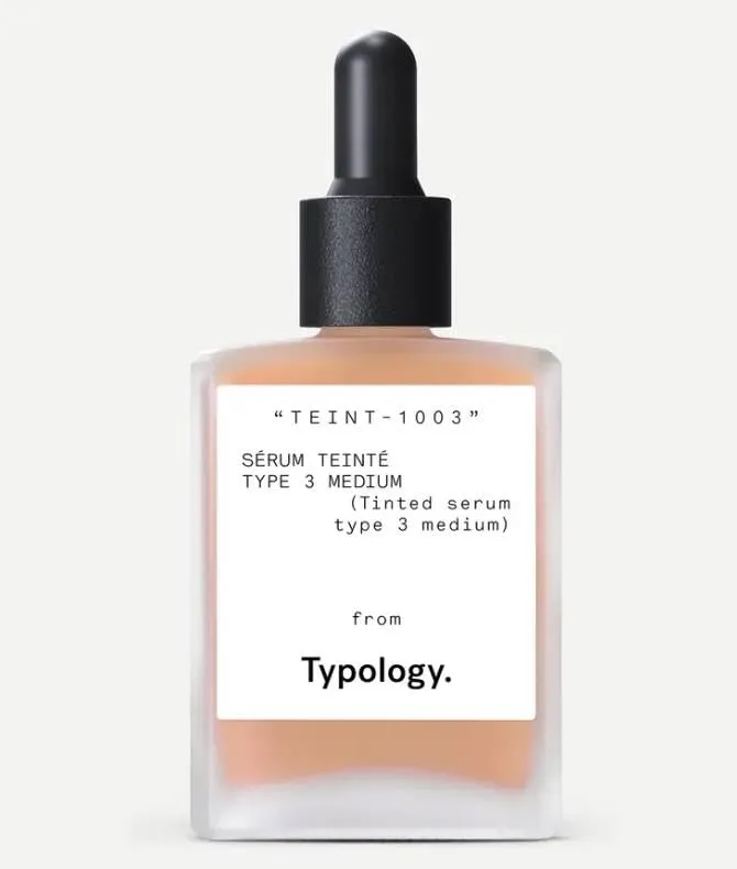 Typology Tinted Serum with Vitamin C, Squalane & Aloe Vera - Type 3 / Medium     Bonus Premium Korean AloeVera Sheet Masque