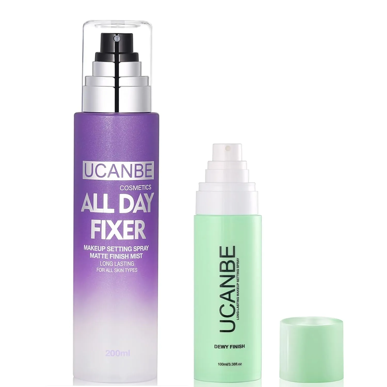 UCANBE Matte Setting Spray   Dewy Finishing Set, Extends Makeup Wear, Lightweight Face Mist