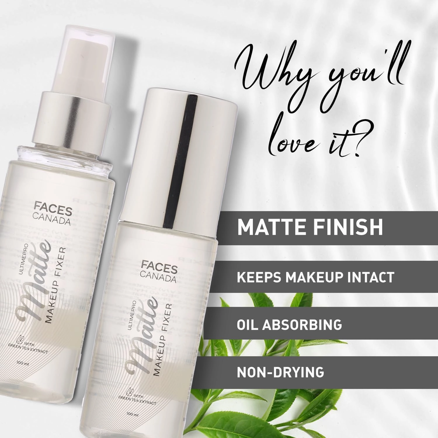 Ultime Pro Makeup Setting Spray, 100 ml, Hyaluronic Acid and Vitamin E Enriched, Long-Lasting Formula, Alcohol-Free (Matte Makeup Fixer, 43 x 43 x 144 Millimeters)