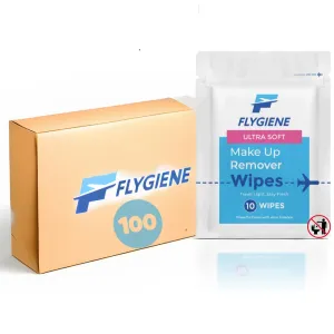 Ultra Soft Makeup Remover Wipes – Individually Wrapped Face Wipes for Travel – Waterproof, Disposable, Gentle Cleansing Towelettes – 100 Count (10 Packs of 10), Safe for All Skin Types