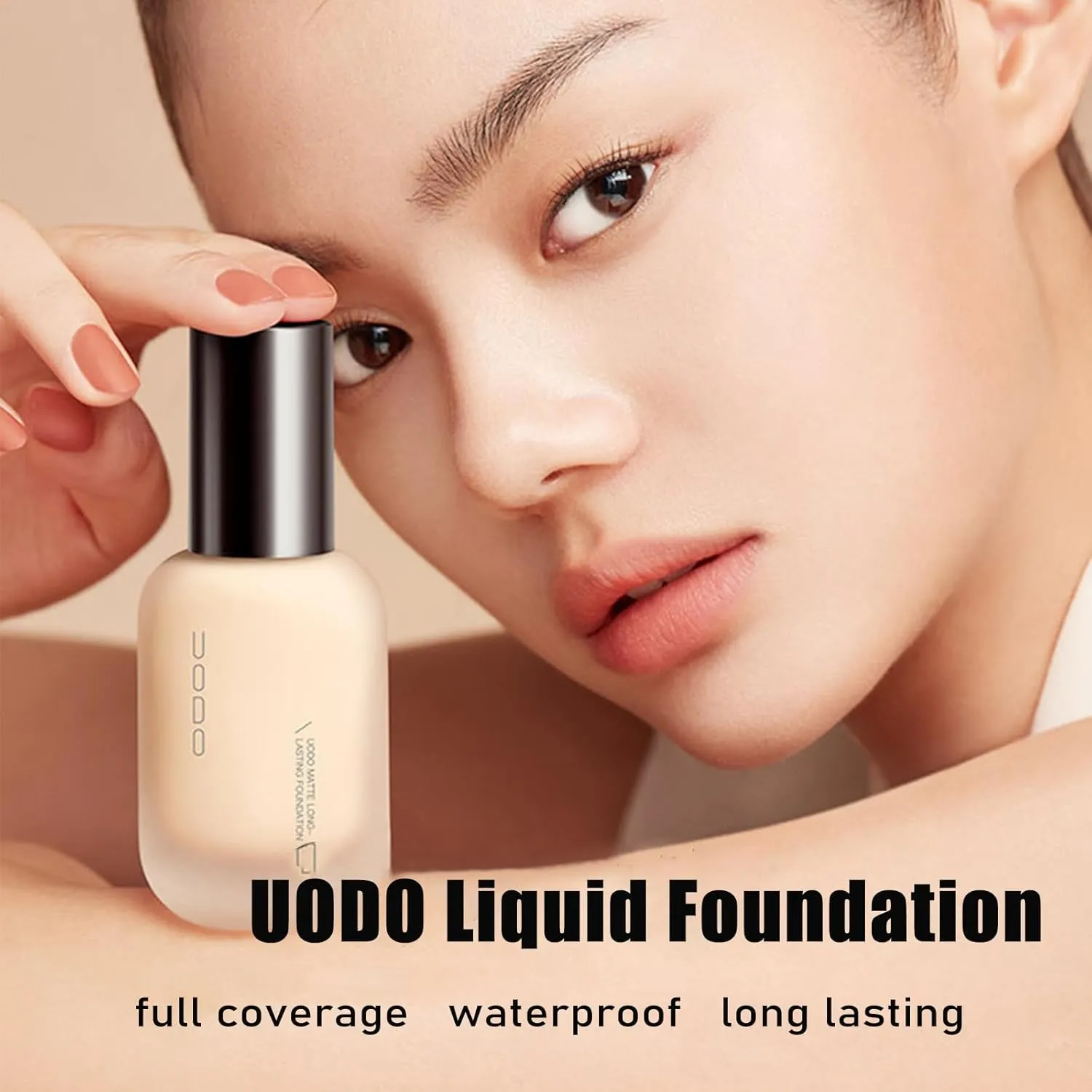 UODO Liquid Foundation - UODO Moisturizing Light Foundation/UODO Matte Long Lasting Foundation, UODO Foundation, Invisible Foundation Makeup Uodo, Uodo Maquillaje (Moisturizing W03 Natural)