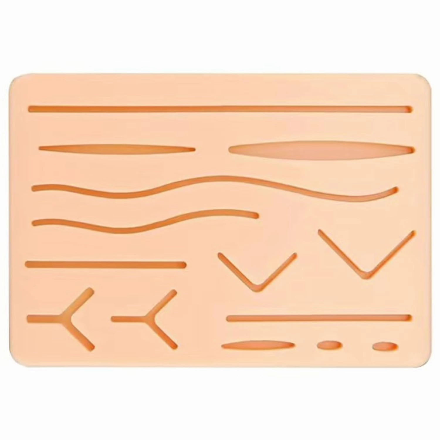 Upgraded Suture Pad（2Pcs and a Box）has 3 Layer Silicone14 Wounds，Embedded Rip-Resistant Mesh，Hard to Tear。Gifts for Medical Students，Suture Pads Perfect Suture Kit，Suture Practice Pad
