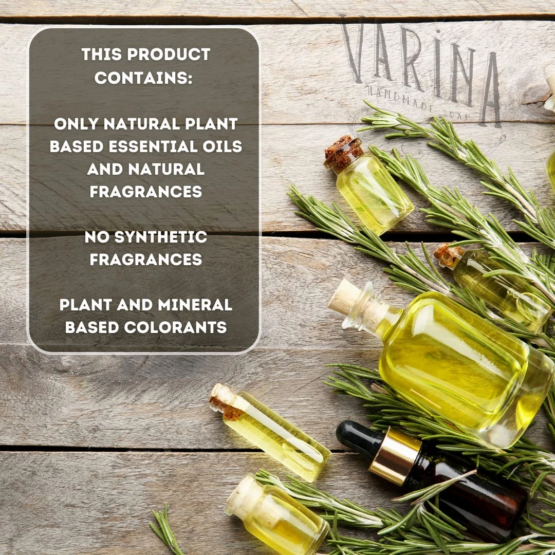 Varina Natural Tobacco Trail Bar Soap - Gentle Cleansing for Sensitive Skin, Earthy Scents - 3 Pack