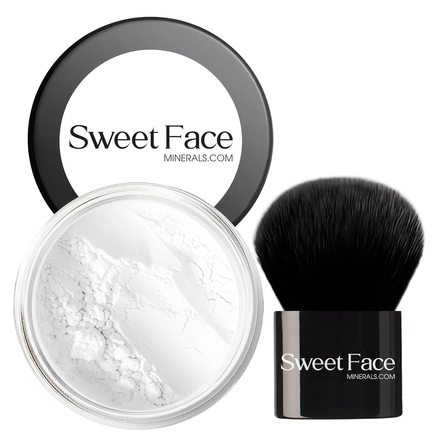 VEIL PRIMER POWDER with KABUKI BRUSH Oil Control Corrector Mineral Makeup Bare Skin Concealer Illuminating Setting Loose Powder Full Coverage